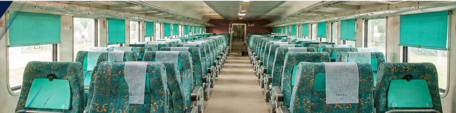 Premium railway coach interior